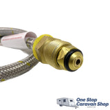 450mm Gas Hose – 1/4MNPT Pigtail - Single Bottle