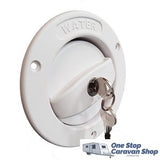 Water Filler with Lockable Cap - White