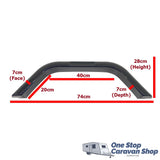 (PAIR) Black Plastic Wheel Spat with Indent (74cm)