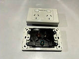 White Double Pole 10AMP Powerpoint for Caravan -  OSCSAS318