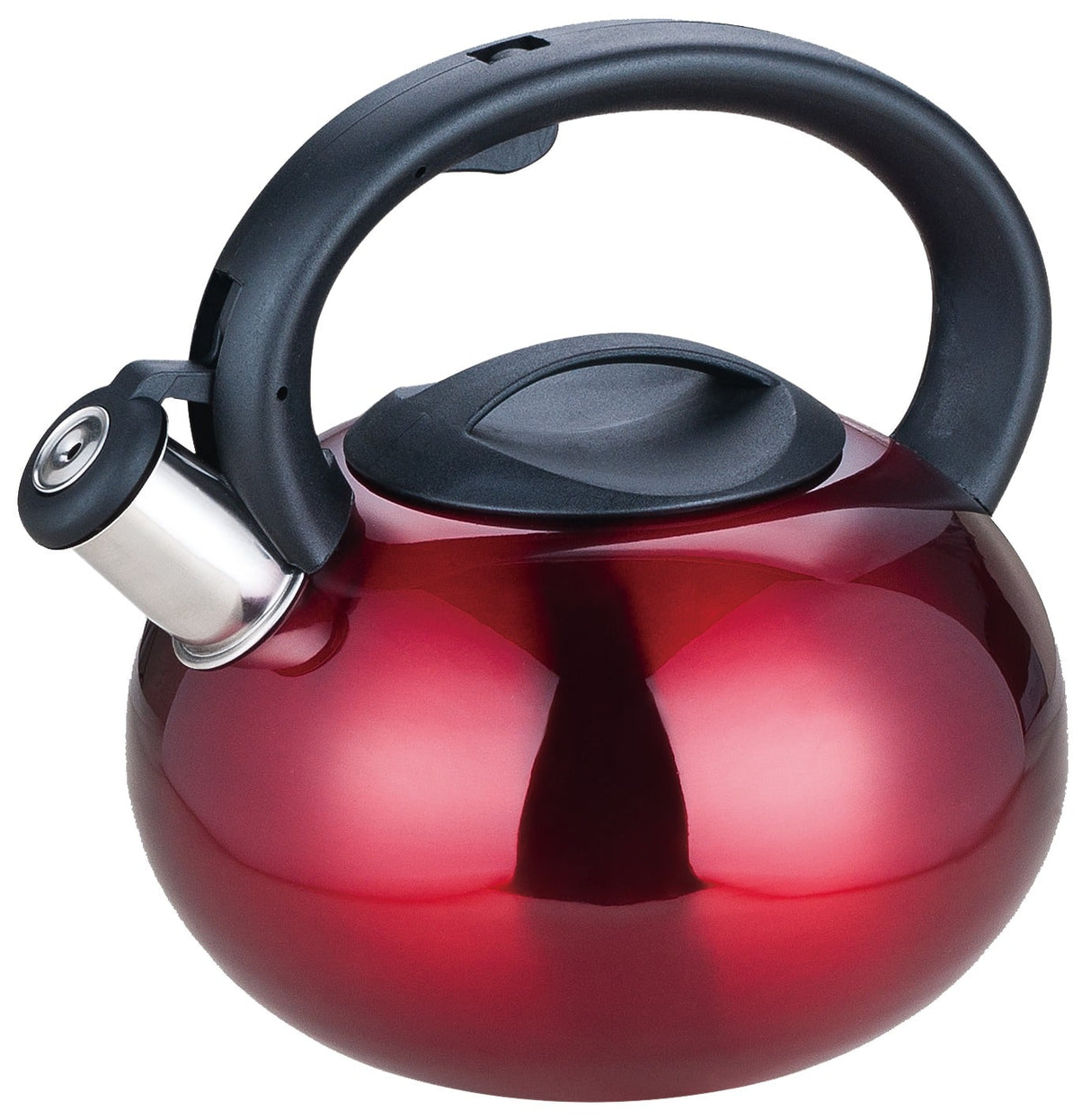 Stainless Steel Whistling Kettle Red 2.5L
