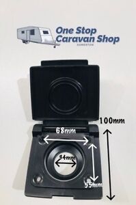 Wall mounted Elbow Gas Bayonet & Cover (Black) - Caravans & Motorhomes