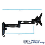 SPHERE Ekon Quick Release Black TV Bracket Kit - Two Arm Swivel