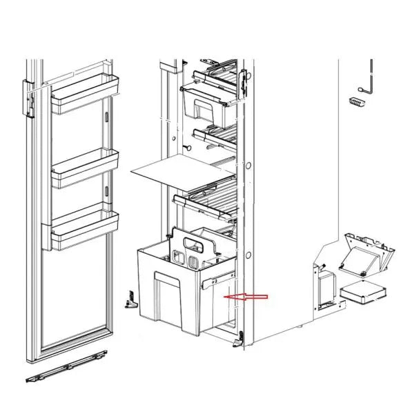 691860-VEGETABLE BIN/ SR DRAWER T1152/T2152