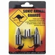 Animal Repeller Chrome Sonic Shu Shoo Roo Warning Guard One Pair