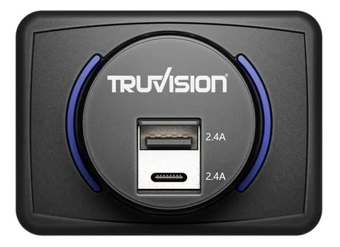 Dual Ports USB A & USB C Charger 2.4A 12V – Black