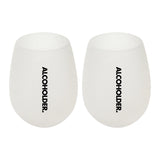 ALCOHOLDER SQUISH SILICONE STEMLESS WINE TUMBLER - WHITE