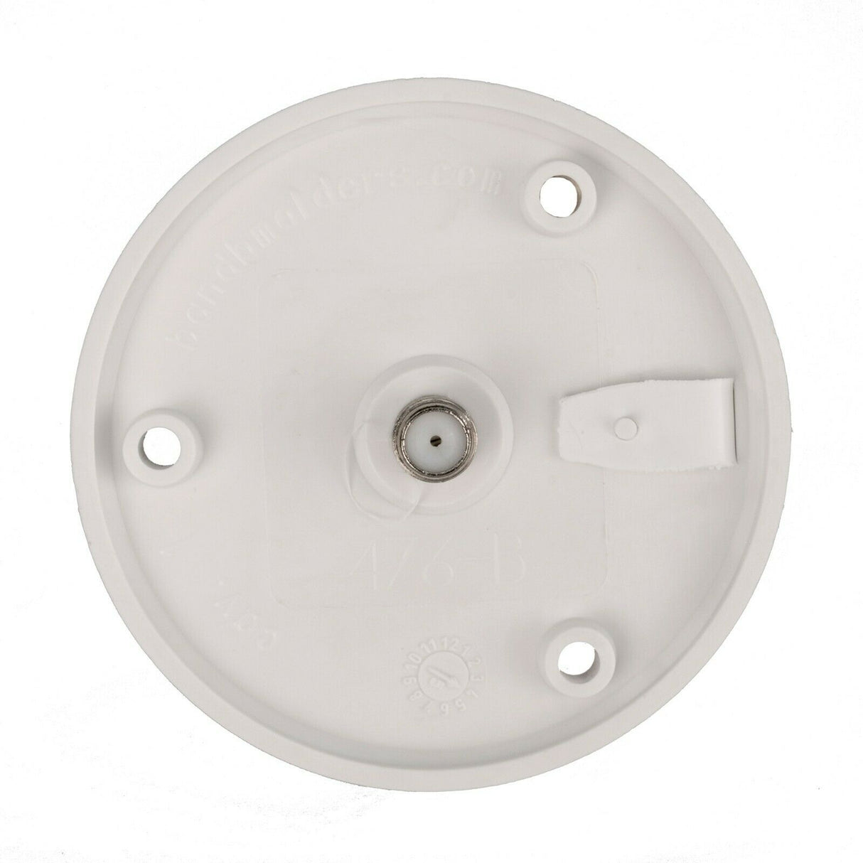 White Round Cable TV Receptacle