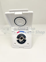 COAST RV Non WaterMarked External Camper Shower Point | White with 1.5Mtr Hose-800-06005