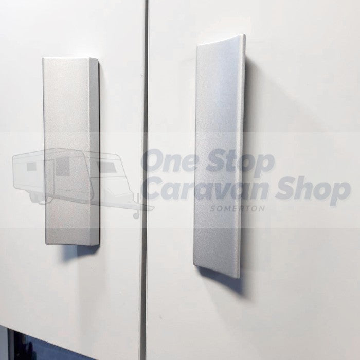 2 x Jayco Pull Open Cupboard Handle - Metal - Silver C2722D